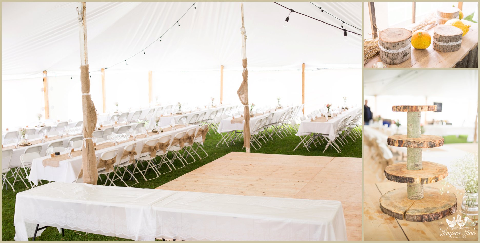 dance floor, wooden, outdoor country wedding, pop up jumbo white tent, table setting, innisfail alberta