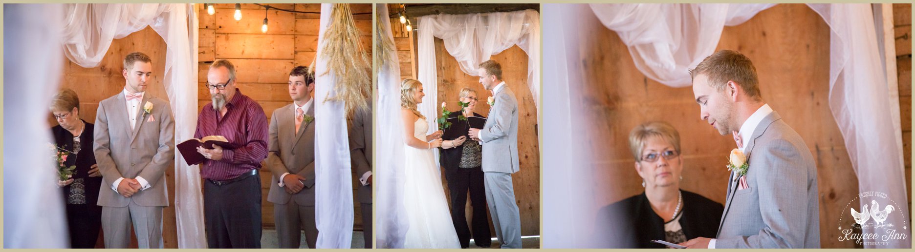 barn, wedding, saying vows, saying i do, marry, tulle, diy, rustic, country